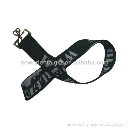 custom logo prited Woven Lanyard
